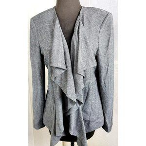 Evan Picone Long Sleeve Shirt Jacket Sweater Gray Size 12 Outer Layer Business